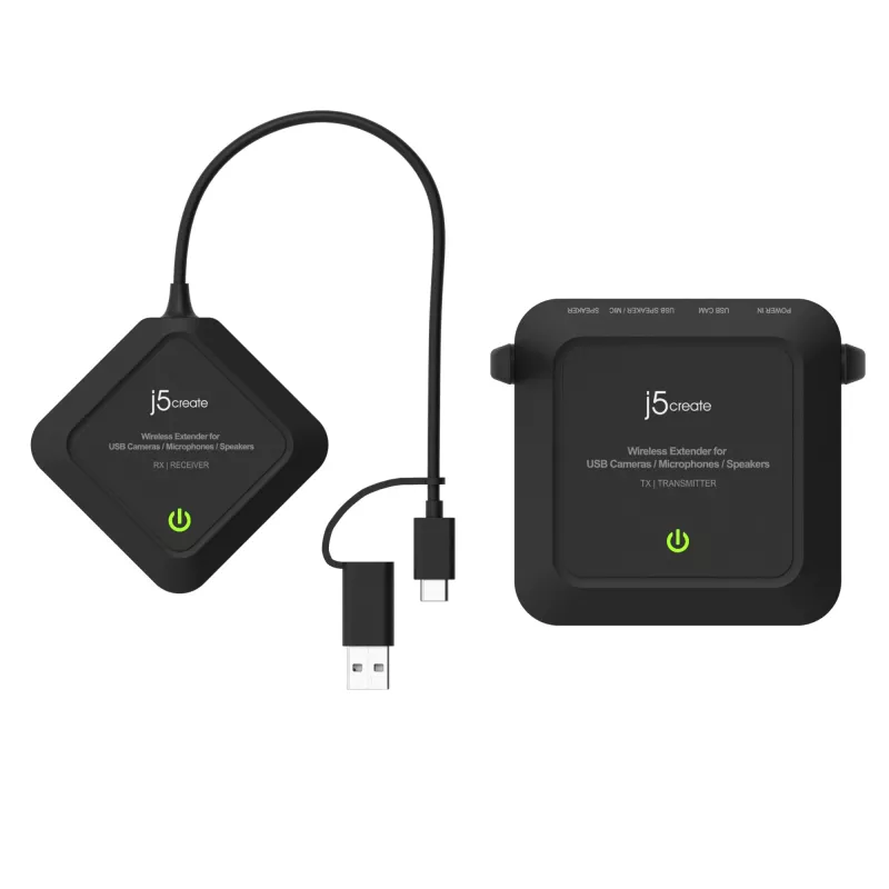 j5create JVW120 Wireless Extender für USB™ Kameras / Mikrofone / Lautsprecher, Schwarz