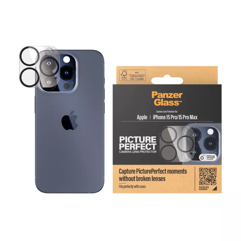PanzerGlass ® PicturePerfect Kamera-Linsenschutz iPhone 15 Pro | 15 Pro Max
