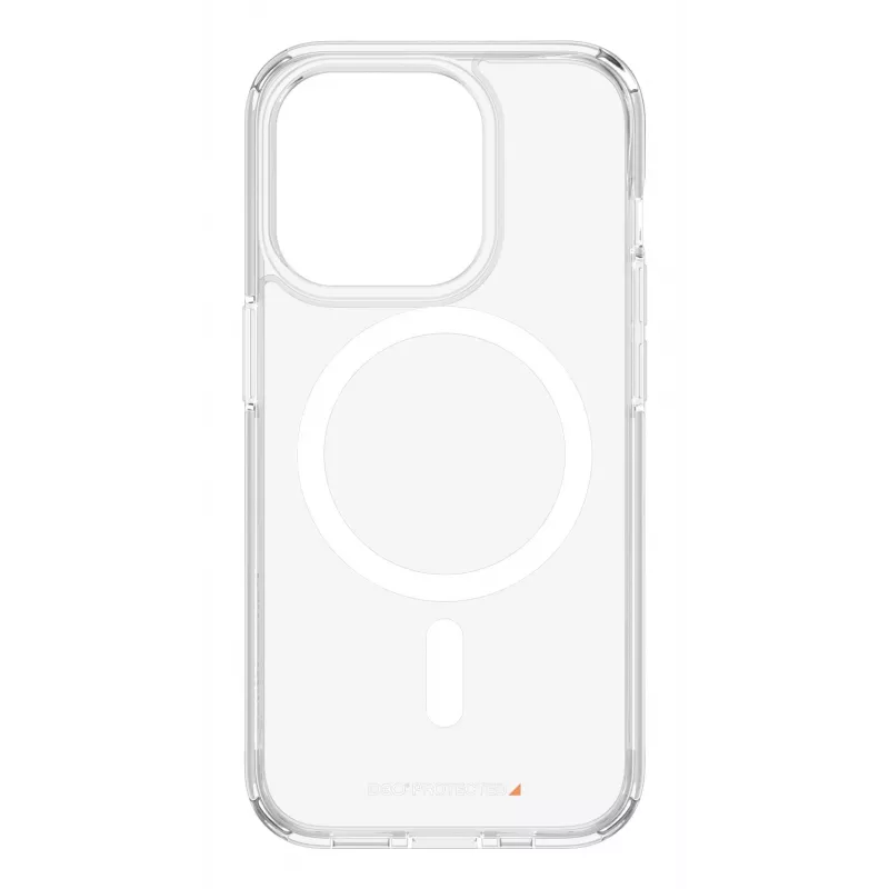 PanzerGlass ® HardCase Transparent w. White MagSafe & D3O® iPhone 15 Pro
