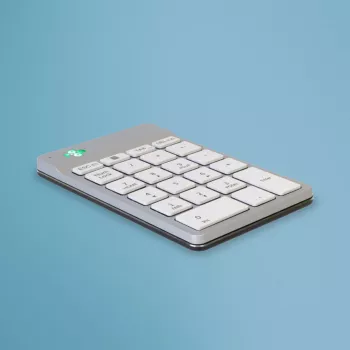 R-Go Tools Ziffernblock R-Go Numpad Break, ergonomischer Ziffernblock mit Break-Software, Bluetooth, Weiß