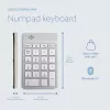 R-Go Tools Ziffernblock R-Go Numpad Break, ergonomischer Ziffernblock mit Break-Software, Bluetooth, Weiß