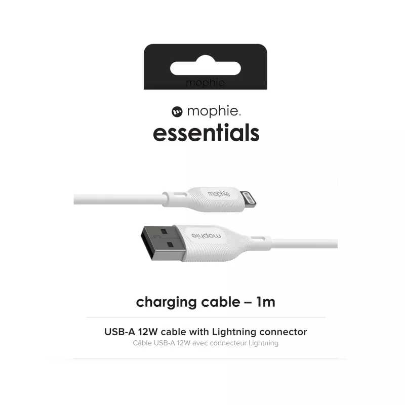 Ladekabel mophie essentials 1M Lightning auf USB A 12W