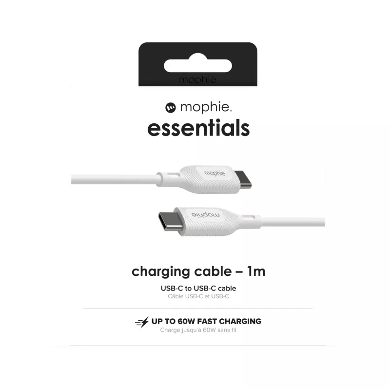 mophie essentials Ladekabel | 1 m USB-Kabel USB 2.0 USB-C Weiß