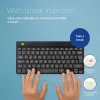 R-Go Tools Ergonomische Tastatur R-Go Compact Break, kompakte Tastatur mit Pausen-Software, QWERTZ (DE), Bluetooth, schwarz