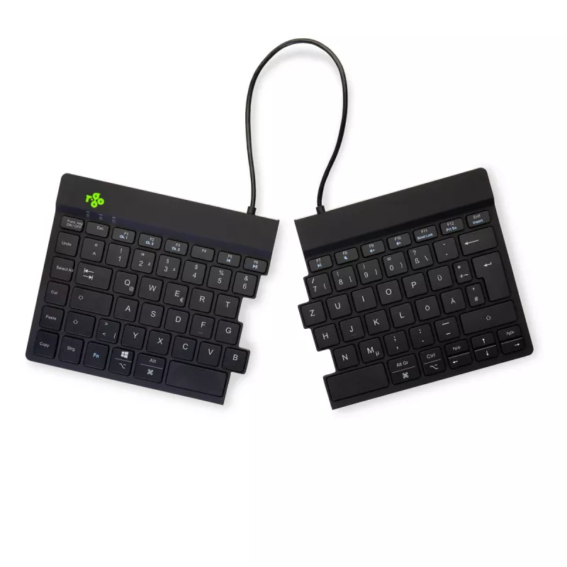 R-Go Tools Ergonomische Tastatur R-Go Split Break mit Break-Software, ergonomische geteilte Tastatur, QWERTZ (DE), Bluetooth, schwarz