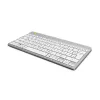 R-Go Tools Ergonomische Tastatur R-Go Compact Break, kompakte Tastatur mit Pausen-Software, QWERTZ (DE), Bluetooth, weiß