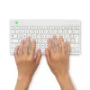 R-Go Tools Ergonomische Tastatur R-Go Compact Break, kompakte Tastatur mit Pausen-Software, QWERTZ (DE), Bluetooth, weiß