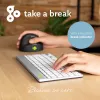 R-Go Tools Ergonomische Tastatur R-Go Compact Break, kompakte Tastatur mit Pausen-Software, QWERTZ (DE), Bluetooth, weiß