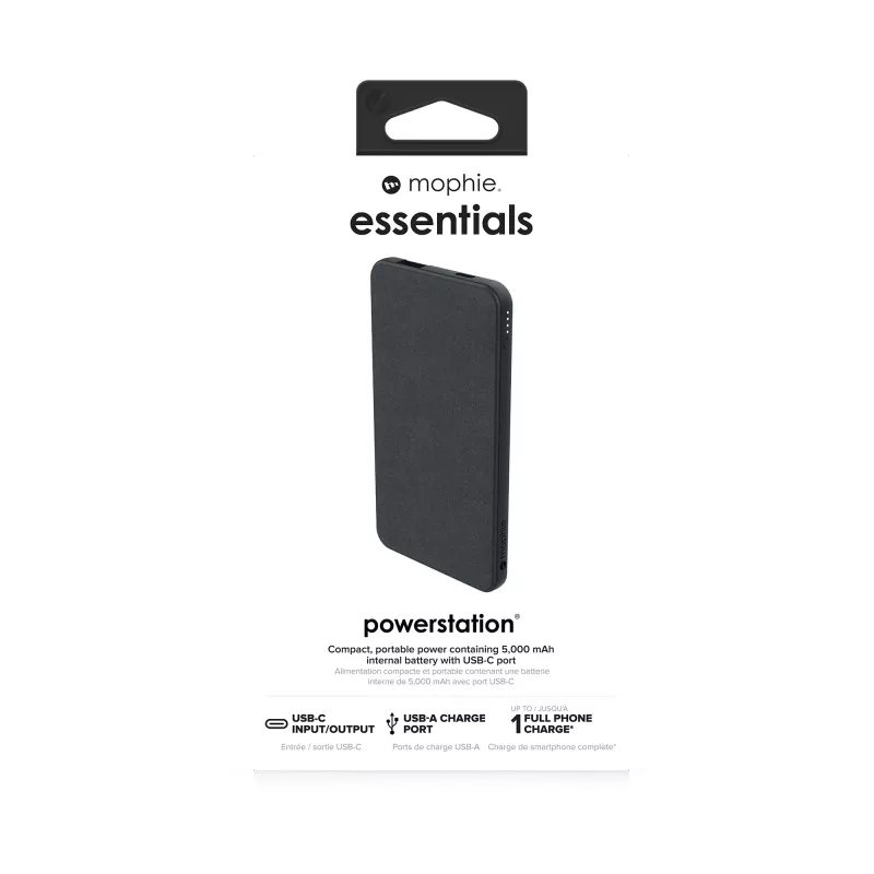 mophie essentials powerstation 5K 5000 mAh Schwarz