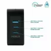 Ravanson Mobilis Ladegerät 100W GaN 2×USB‑C + 1×USB‑A AC für den Innenbereich — für Laptop, Smartphone, Tablet — Schwarz