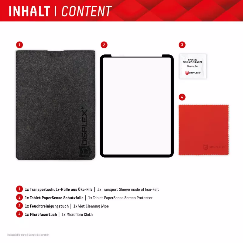 Displex TABLET PAPERSENSE für iPad Pro 11'' (1./2./3./4. Gen.)/Air (4./5. Gen.), abnehmbare Schreib- oder Zeichenfolie mit Paper Feeling