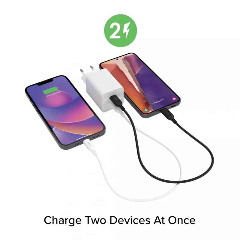 Netzteil Zagg 50W 2x USB-C Weiß — Zagg mophie essentials
