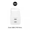 Netzteil Zagg 50W 2x USB-C Weiß — Zagg mophie essentials