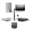 StarTech.com Wandmontage-Workstation, VESA-Halterung für 32-Zoll-Monitore (22 lb/10 kg), voll bewegliche Einzelmonitorhalterung und Tastaturablage mit Desktop-Computer/PC-Halterung, Stehpult