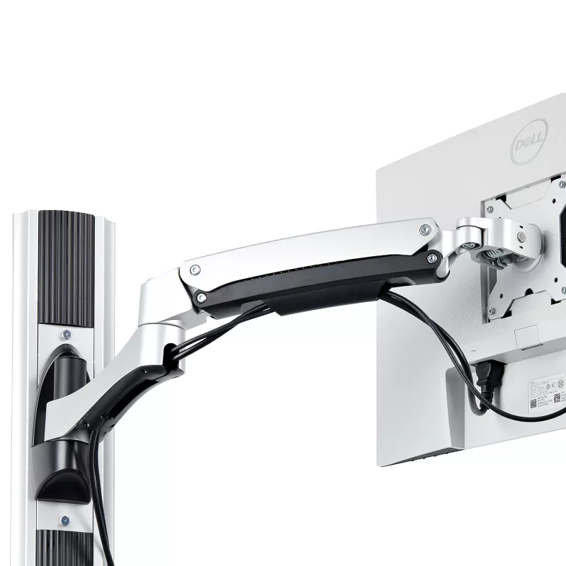 StarTech.com Wandmontage-Workstation, VESA-Halterung für 32-Zoll-Monitore (22 lb/10 kg), voll bewegliche Einzelmonitorhalterung und Tastaturablage mit Desktop-Computer/PC-Halterung, Stehpult