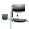 StarTech.com Wandmontage-Workstation, VESA-Halterung für 32-Zoll-Monitore (22 lb/10 kg), voll bewegliche Einzelmonitorhalterung und Tastaturablage mit Desktop-Computer/PC-Halterung, Stehpult
