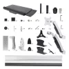 StarTech.com Wandmontage-Workstation, VESA-Halterung für 32-Zoll-Monitore (22 lb/10 kg), voll bewegliche Einzelmonitorhalterung und Tastaturablage mit Desktop-Computer/PC-Halterung, Stehpult