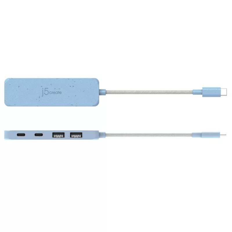 j5create Umweltfreundlicher USB-C zu 4-Port Type-C und Type-A Gen 2 Hub