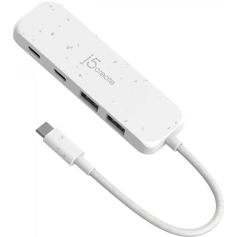 j5create Umweltfreundlicher USB-C- auf 4-Port Type-C & Type-A Gen 2 Hub
