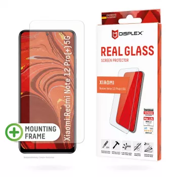 Displex Displayschutzfolie (10H) für Xiaomi Redmi Note 12 Pro(+) 5G, Eco-Montagerahmen, kratzfest