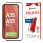 Displex Full Cover Screen Protector (10H) für Samsung Galaxy A35/A55 5G, Eco-Montagerahmen, Full Cover