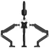 j5create JTSA101 Ergonomische Monitorhalterung Schwarz Tischklemme Tischdurchführung 8 kg 17 bis 32 Zoll