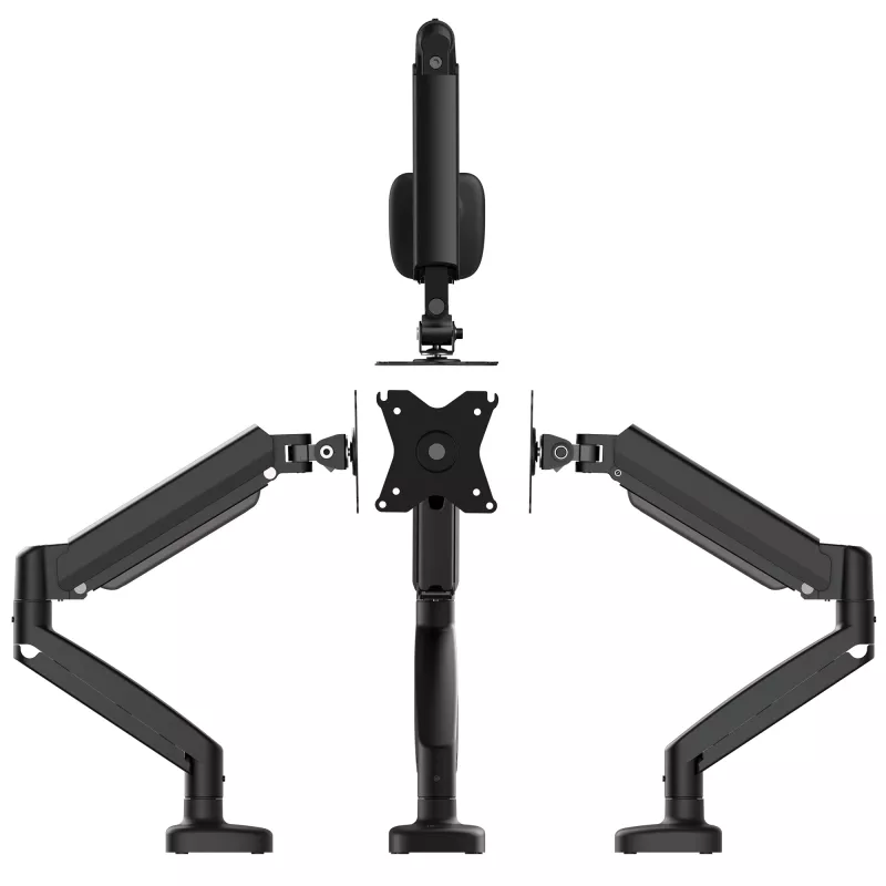 j5create JTSA101 Ergonomische Monitorhalterung Schwarz Tischklemme Tischdurchführung 8 kg 17 bis 32 Zoll