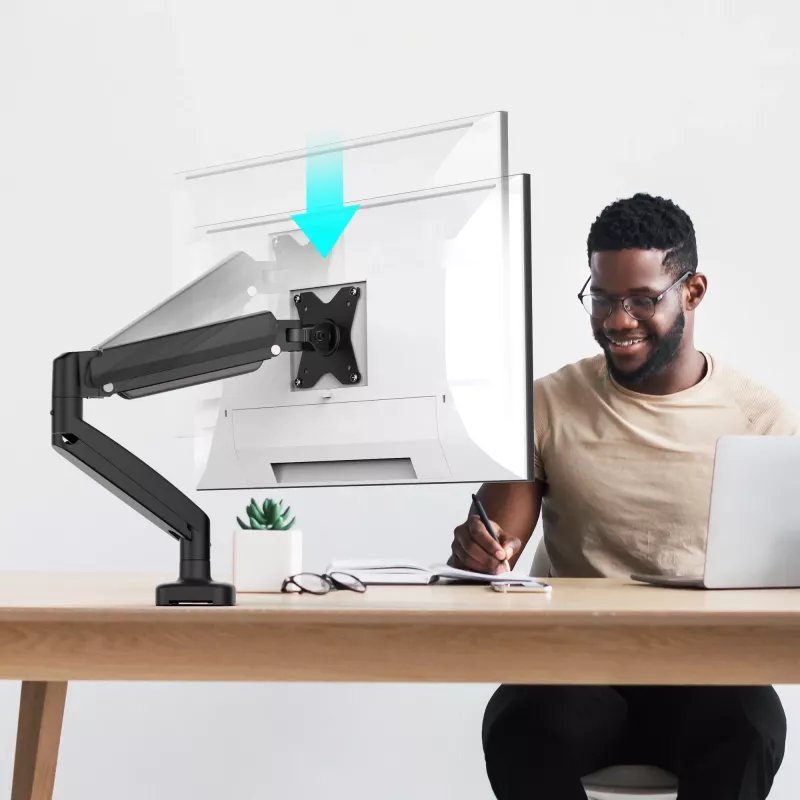 j5create JTSA101 Ergonomische Monitorhalterung Schwarz Tischklemme Tischdurchführung 8 kg 17 bis 32 Zoll