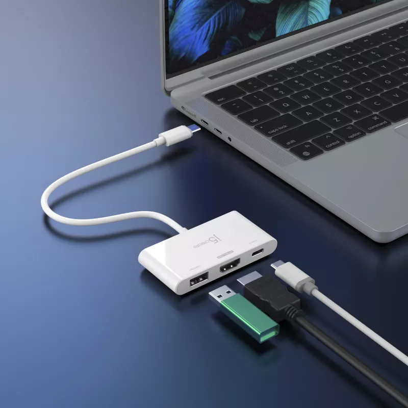 j5create JCA399 USB-C® auf HDMI™ 4K144Hz & USB™ 3.2 mit Power Delivery 100W, Schwarz