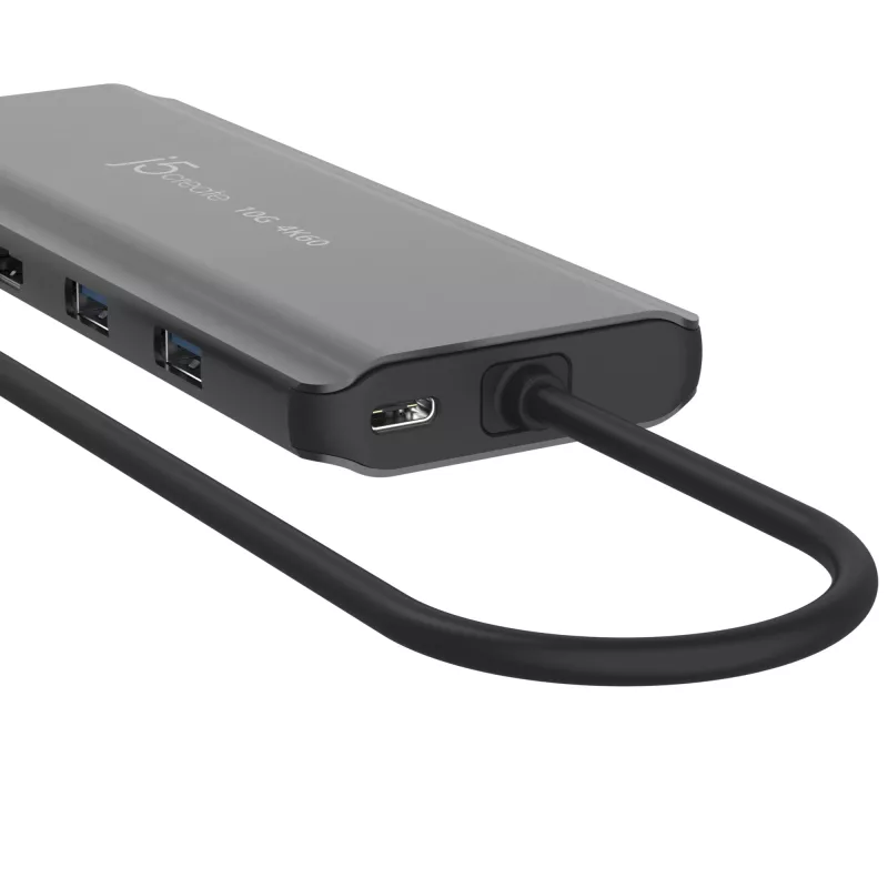 j5create JCD398 USB-C® Dual 4K HDMI™ 10Gbps Mini Dock, Schwarz