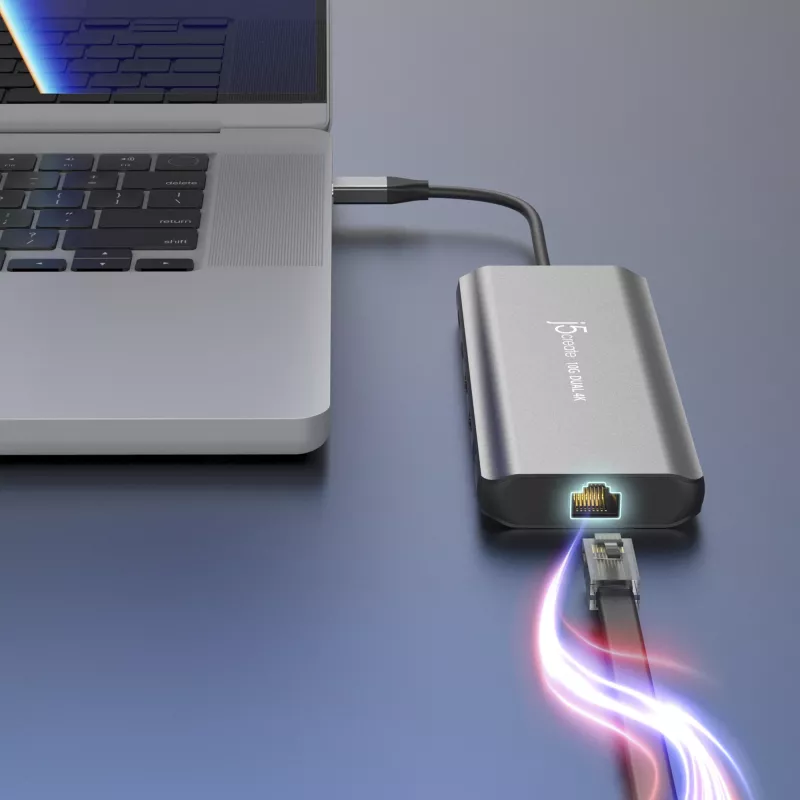j5create JCD398 USB-C® Dual 4K HDMI™ 10Gbps Mini Dock, Schwarz