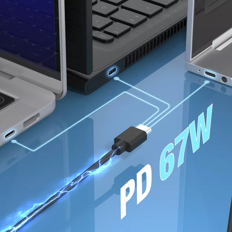 j5create JUP1565DC 67W GaN PD USB-C® Mini-Ladegerät mit 6 Arten von DC-Steckern – EU, Schwarz