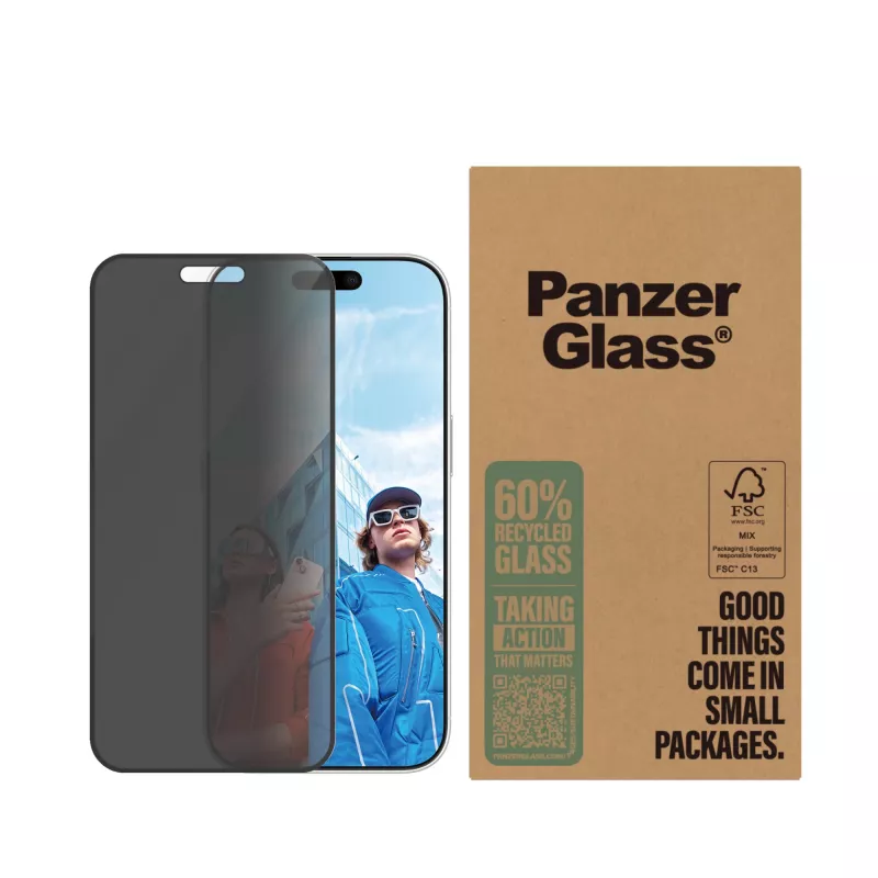 PanzerGlass Privacy Screen Protector iPhone 16 Pro Ultra-Wide Fit…