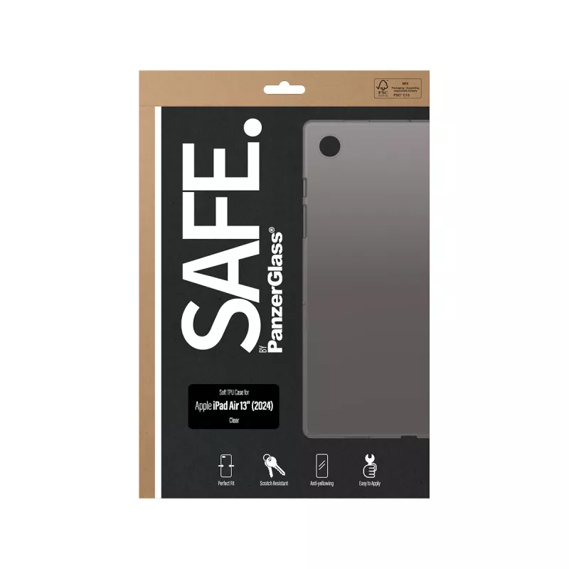 PanzerGlass SAFE. by ® TPU-Hülle Transparent für iPad Air 13'' (2024-2026)