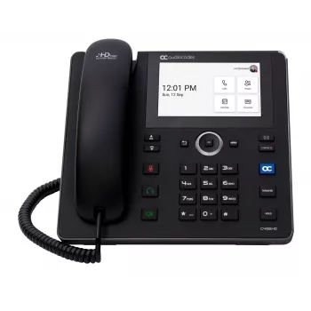 AudioCodes Teams C455HD IP-Phone PoE GbE schwarz, IP-Telefon, Schwarz, Kabelgebundenes Handgerät, Android, SIP info, 8 Leitungen