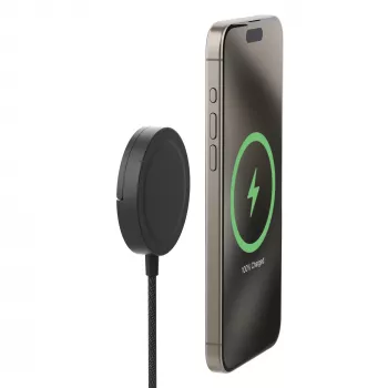 mophie Qi2 Magnetic Charger Smartphone Schwarz USB Kabelloses Laden Schnellladen Innenbereich
