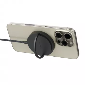 mophie Qi2 Magnetic Charger Smartphone Schwarz USB Kabelloses Laden Schnellladen Innenbereich