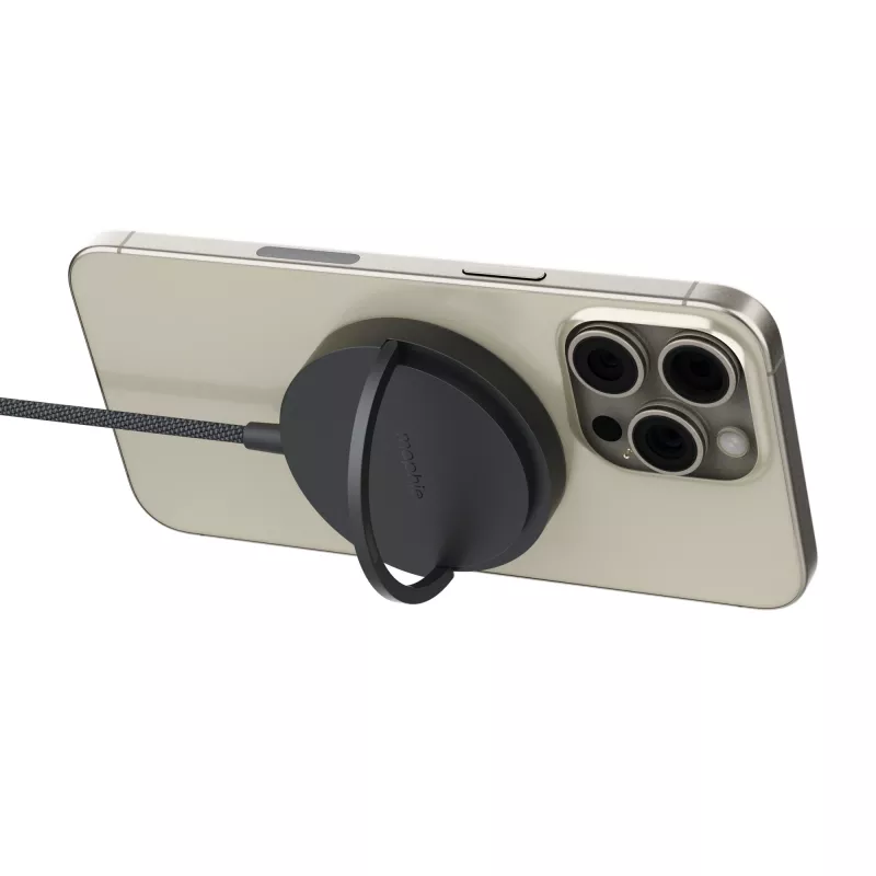 mophie Qi2 Magnetic Charger Smartphone Schwarz USB Kabelloses Laden Schnellladen Innenbereich