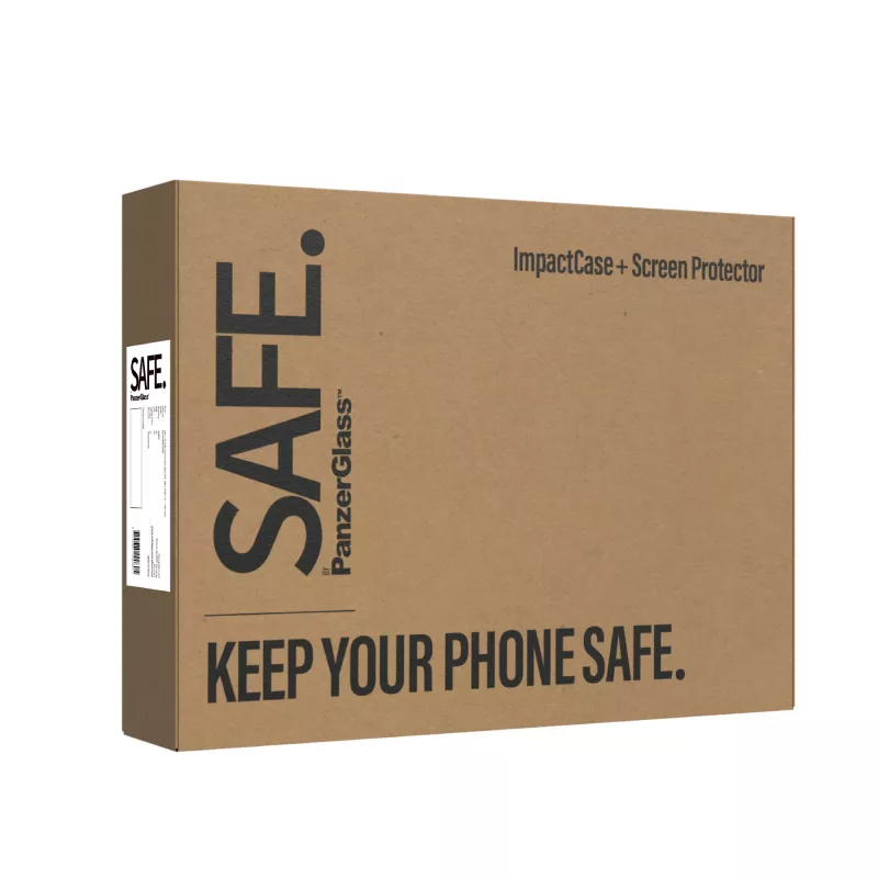Bildschirmschutz 2-in-1-Bundle PanzerGlass SAFE. für Samsung Galaxy S24 — gehärtetes Glas + TPU-Rückseite, transparent, 50 Stück