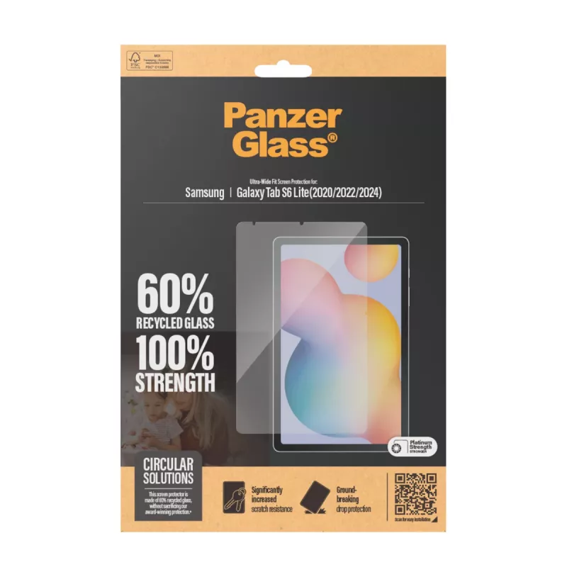 PanzerGlass ® Displayschutz Samsung Galaxy Tab S6 Lite (2020, 2022, 2024) | Ultra-Wide Fit