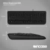 Kabelgebundene Full-Size-Tastatur Incase Designed by Microsoft Wired 600 — USB, QWERTY, UK-Englisch, Schwarz