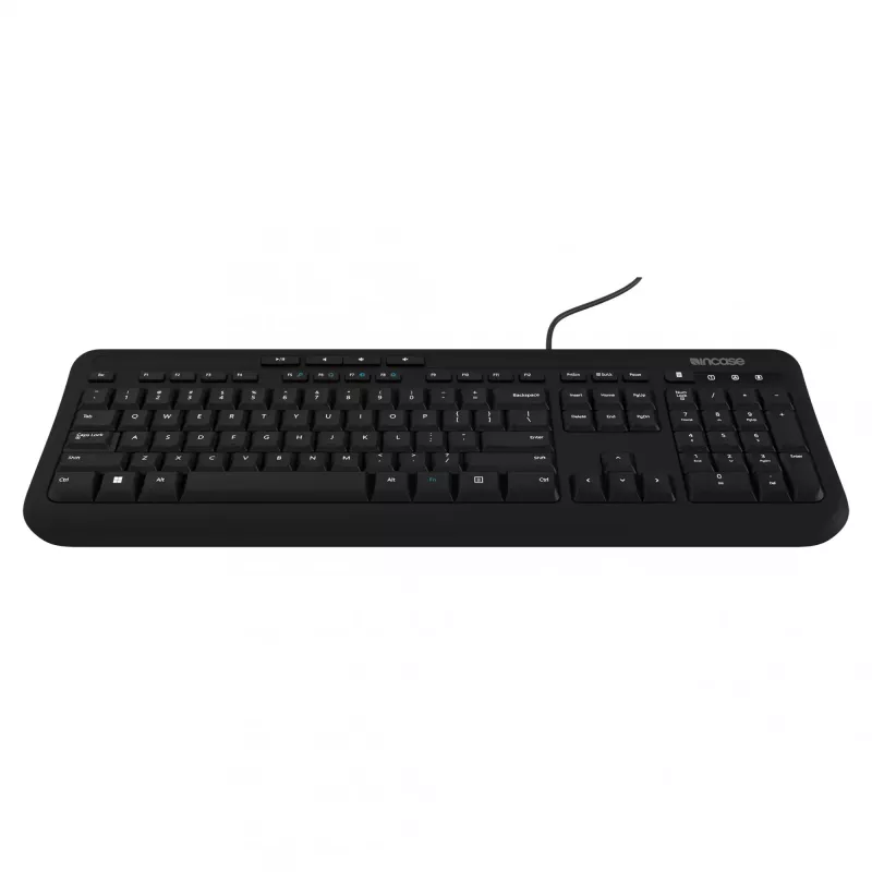 Kabelgebundene Full-Size-Tastatur Incase Designed by Microsoft Wired 600 — USB, QWERTY, UK-Englisch, Schwarz