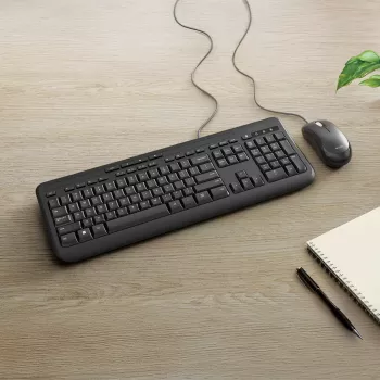 Incase Designed by Microsoft Wired Desktop 600 Tastatur Maus enthalten Universal USB QWERTY Französisch Schwarz