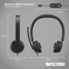 Incase Designed by Microsoft Modern USB-C Headset Kabelgebundenes Headset Head-Band Büro/Callcenter USB Typ-C Schwarz