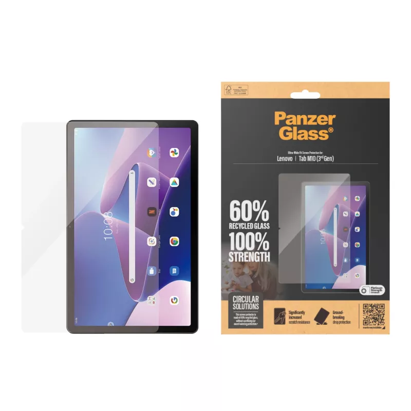 PanzerGlass® Displayschutz Displayschutz Lenovo Tab M10 (3rd Gen) | Ultra-Wide Fit