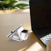 j5create Qi2 3-in-1 Magnetic Travel Wireless Charging Station Indoor USB Fast Charging White