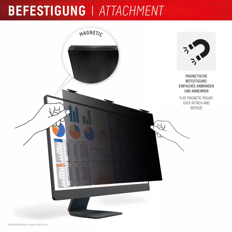 2-Wege-Blickschutzfilter Displex PRIVACY SAFE 21,5 Zoll 16:9 glänzend/matt