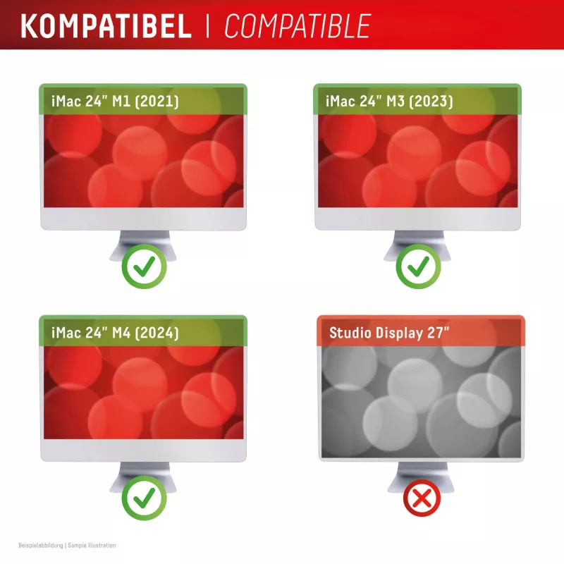 Displex PRIVACY SAFE abnehmbarer 2-Wege-Sichtschutzfilter für iMac 24 Zoll M1 (2021)/ M3 (2023)/ M4 (2024)