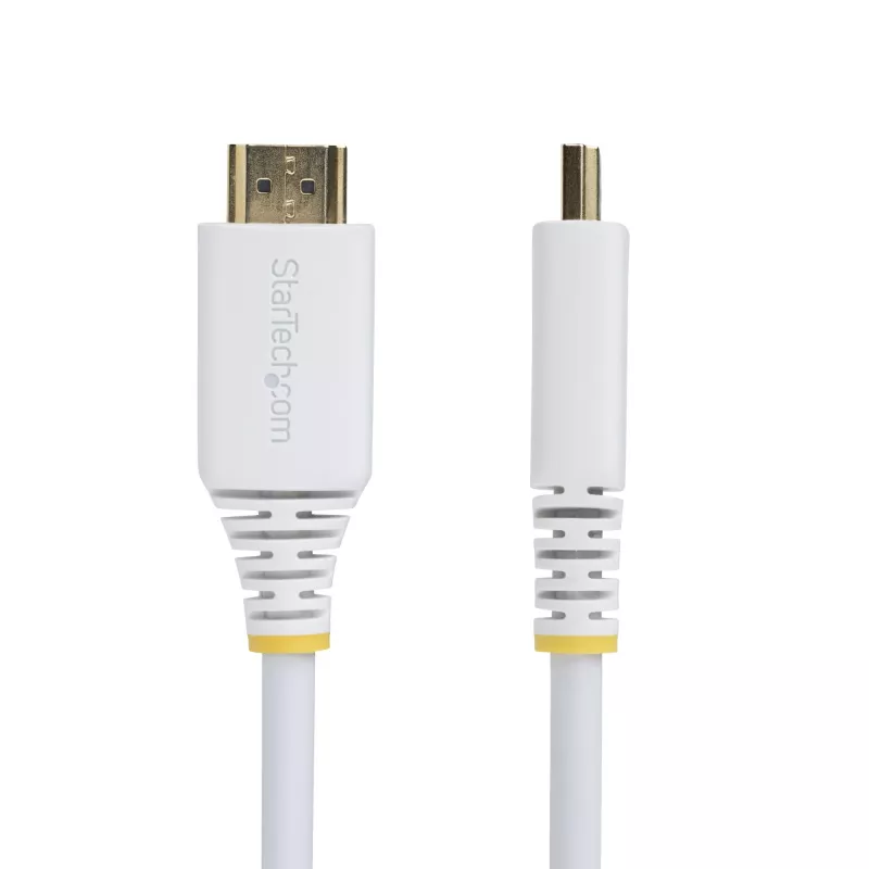 StarTech.com 1,8m Premium zertifiziertes High Speed HDMI Kabel, 4K 60Hz/1440p 144Hz, HDR10/HDCP 2.2/ARC, 18Gbps, UHD HDMI 2.0 Kabel für TV/Monitor/Anzeige, TPE Mantel, Weiß