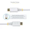 StarTech.com 1,8m Premium zertifiziertes High Speed HDMI Kabel, 4K 60Hz/1440p 144Hz, HDR10/HDCP 2.2/ARC, 18Gbps, UHD HDMI 2.0 Kabel für TV/Monitor/Anzeige, TPE Mantel, Weiß